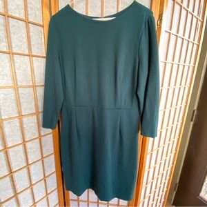 Uniqlo bottle green shift dress L